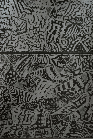 Carta Regalo Optical Argento Fondo Nero fogli cm 70x100