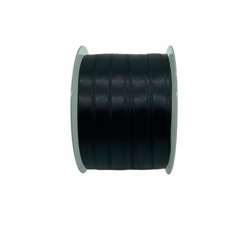 Nastro Doppio Raso Satin Nero 10mm