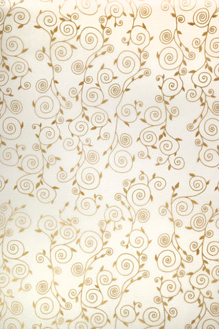 Carta Velina Bianca Spirali Oro fogli cm 70x100