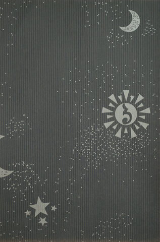 Carta Regalo Luna e Stelle Grigio fogli cm 70x100