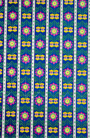 Carta Regalo Fiori Tirolesi Blu fogli cm 70x100
