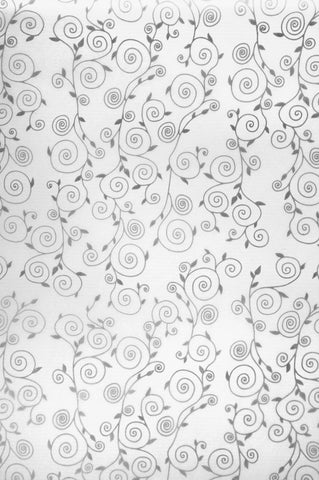 Carta Velina Bianca Spirali Argento fogli cm 70x100