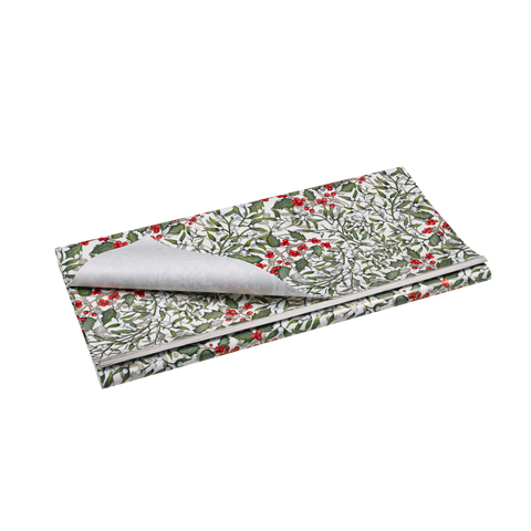 Carta Regalo Natale Agrifoglio e Vischio  - Gift Wrapping Paper Christmas Holly and Mistletoe