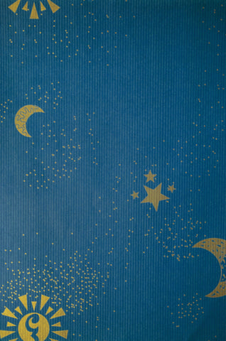 Carta Regalo Luna e Stelle Bluette fogli cm 70x100