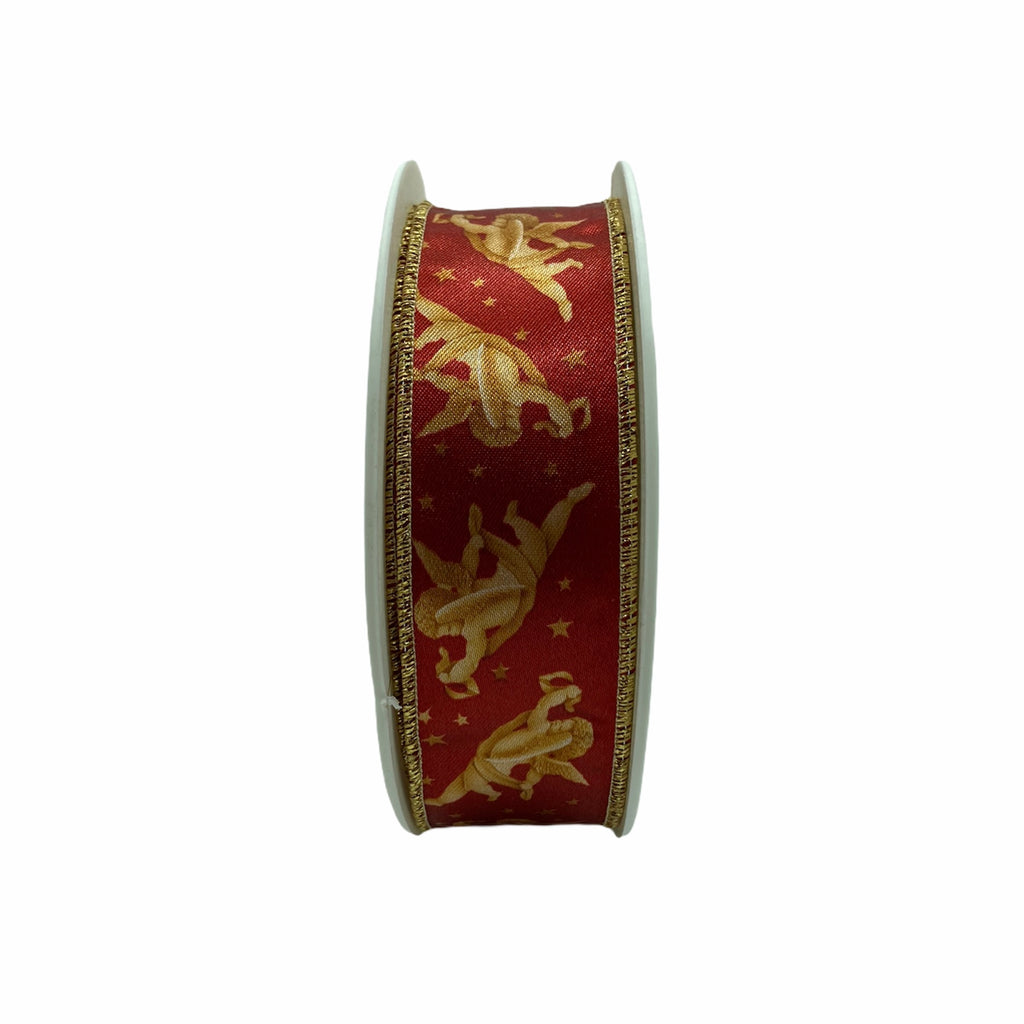 FAKILO Nastro Natalizio A Strisce Oro, Rosso E Verde – 10 Mm X 22 M – In Poliestere Per Regali, Artigianato, Ghirlande E Decorazioni Fai Da Te - 5