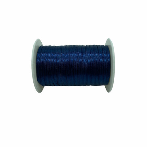 Nastro Doppio Raso Satin Blu 3mm