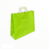 Buste shopper in carta verde con maniglie piatte