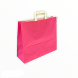 Buste shopper in carta magenta con maniglie piatte