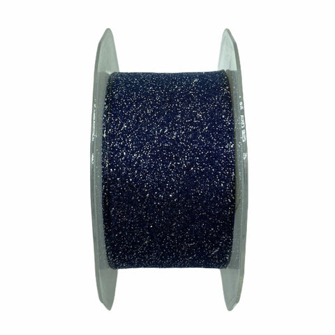 Nastro Organza Blu con Glitter 15mt 38mm