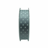 Nastro Grosgrain Grigio a Pois 25mm