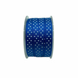 Nastro Grosgrain Blu a Pois 10mm