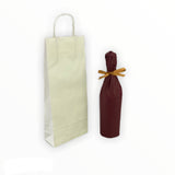 Buste Shopper in Carta Bianca per bottiglie, maniglie a cordino, 25 pezzi 16x7x39cm