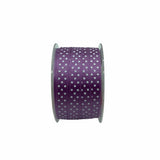 Nastro Grosgrain Lilla a Pois 10mm