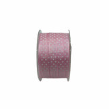 Nastro Grosgrain Rosa a Pois 10mm