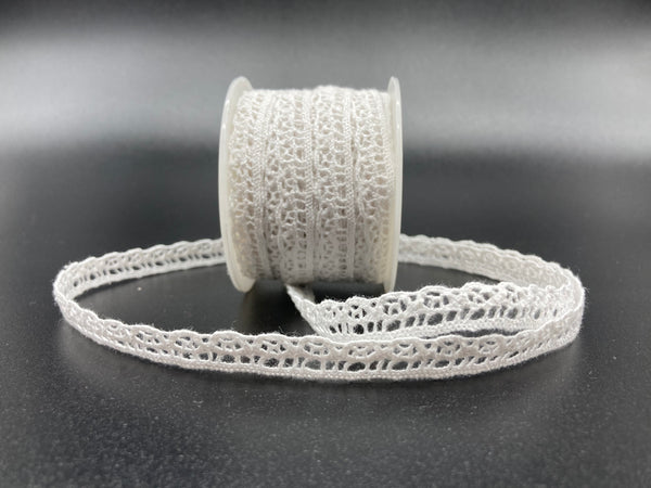 ToBeIT Nastro In Pizzo Di Cotone Bianco 40 Metri (8 Rotoli X 5 M) Per Decorazioni Matrimonio, Fai Da Te